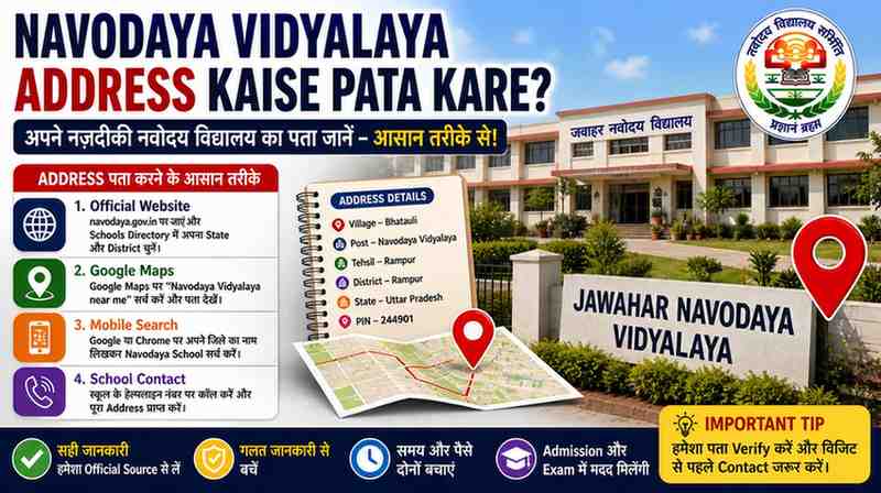 Navodaya Vidyalaya Address Kaise Pata Kare