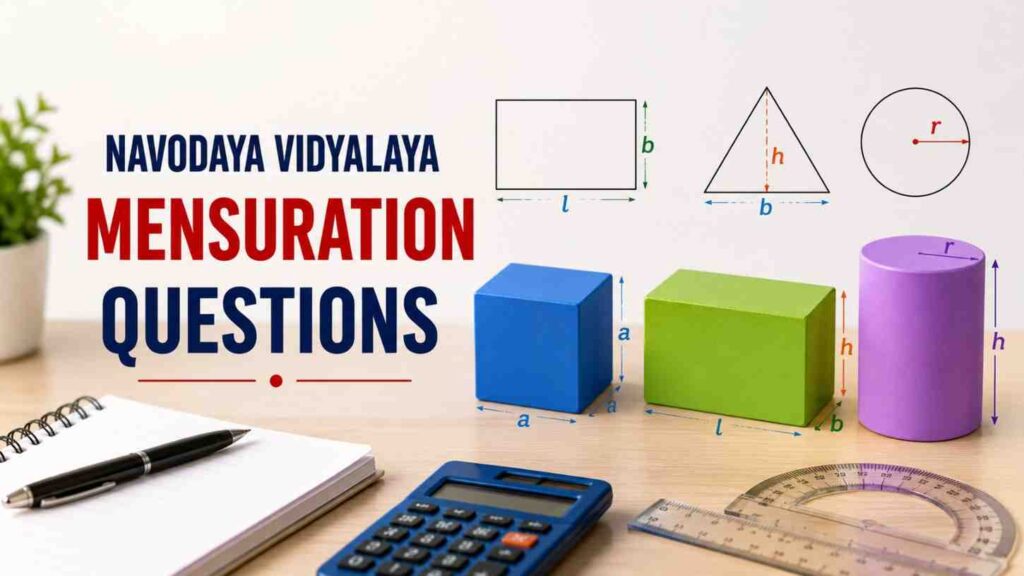 Navodaya Vidyalaya Mensuration Questions