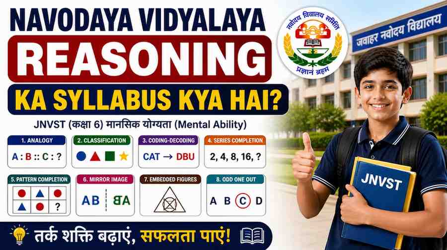 Navodaya Vidyalaya Reasoning Ka Syllabus Kya Hai
