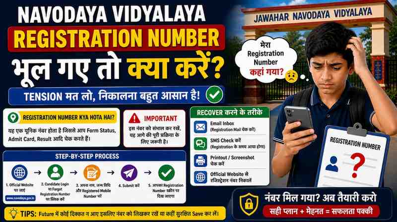 Navodaya Vidyalaya Registration Number Bhool Gaye To Kya Kare