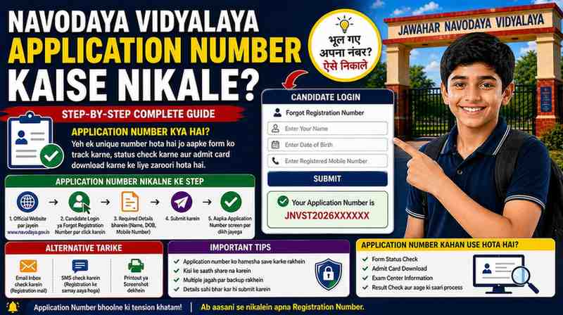 Navodaya Vidyalaya application number kaise nikale