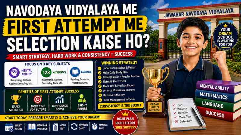 Navodaya Vidyalaya Me First Attempt Me Selection Kaise Ho